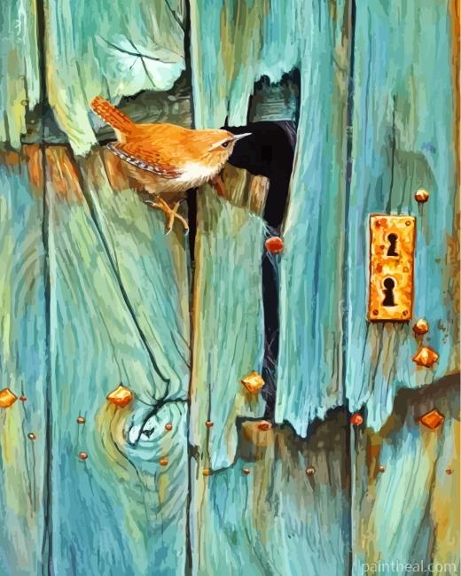 Bird On Door Painting By Numbers Kits