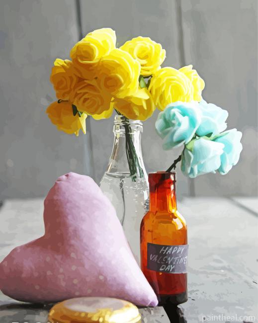 Flowers In Bottles Painting By Numbers Kits