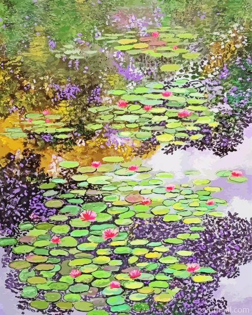 Monet Waterlily Art Painting By Numbers Kits