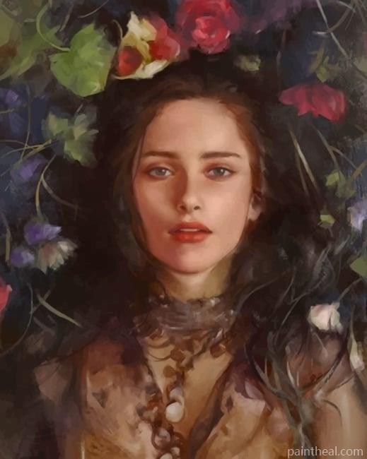Girl Lying Down On Flowers NEW Painting By Numbers Kits