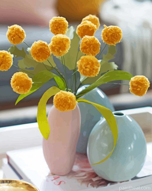 Yellow Billy Buttons Painting By Numbers Kits