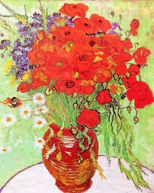 Vincent Van Gogh Poppies And Daisies Painting By Numbers Kits