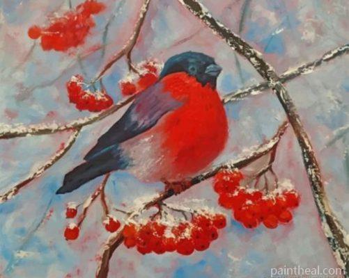 Lonely Bullfinch Painting By Numbers Kits