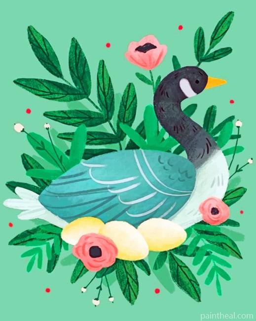 Duck Illustration Birds Painting By Numbers Kits