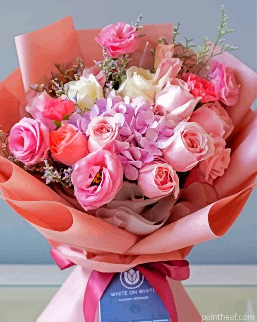 Flower Bouquet Painting By Numbers Kits
