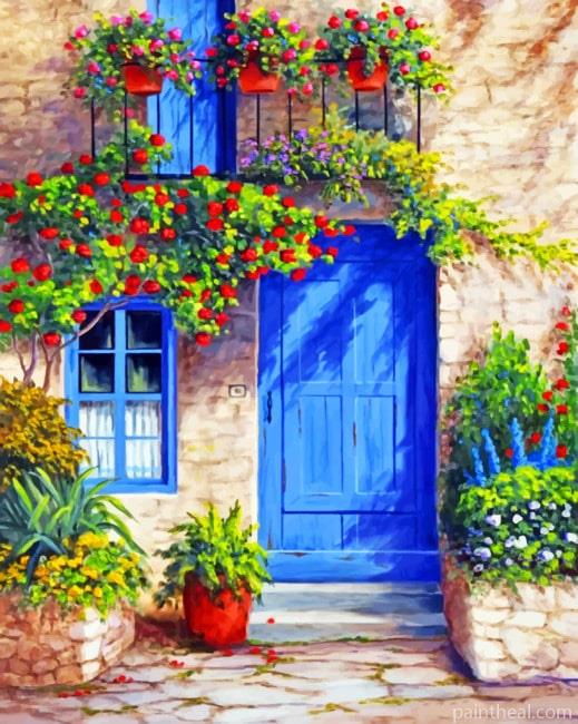 Blue Door Home Painting By Numbers Kits