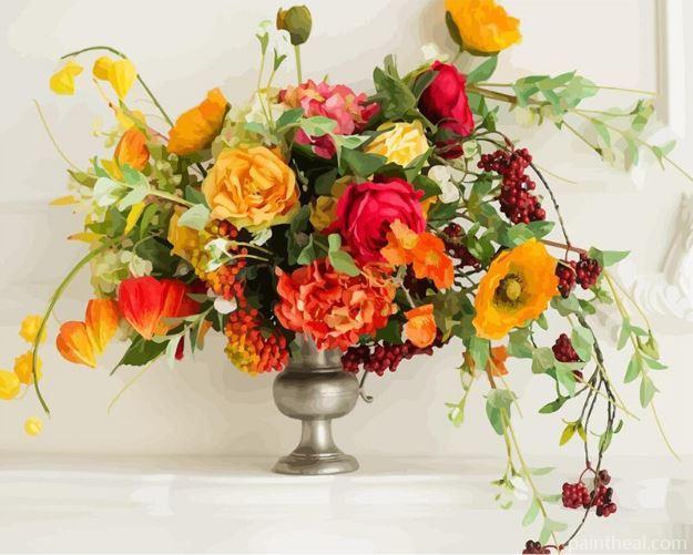 Autumn flowers Flowers Painting By Numbers Kits
