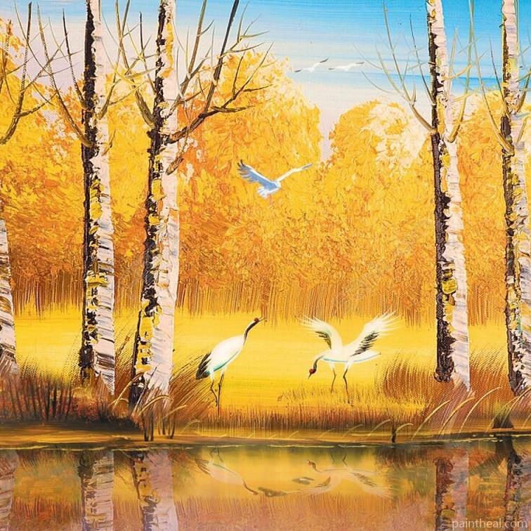 Birds Near River Painting By Numbers Kits