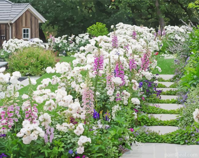 Aesthetic English Garden Painting By Numbers Kits