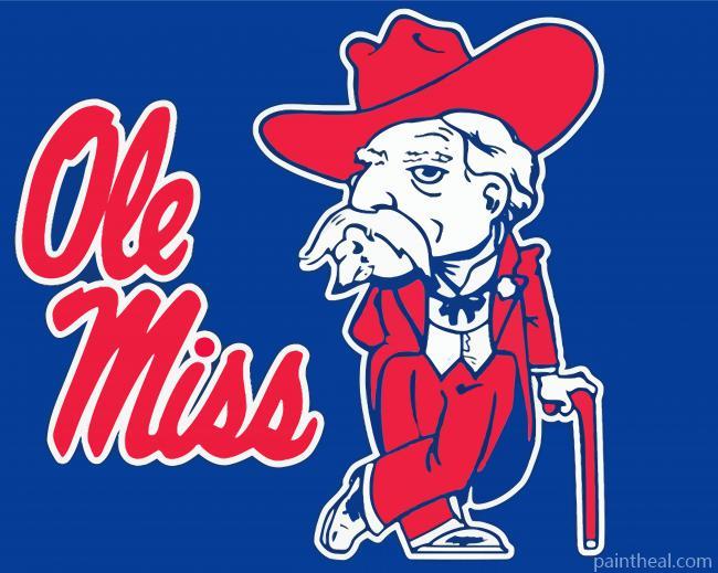 Ole Miss Logo Painting By Numbers Kits