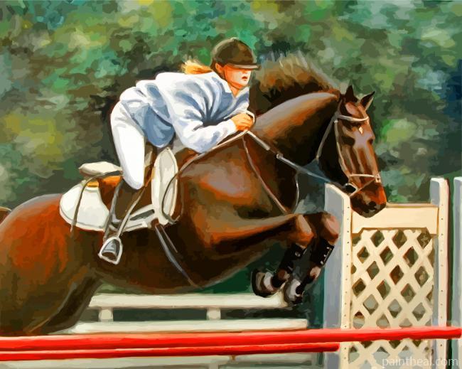 Horse Jumping Painting By Numbers Kits