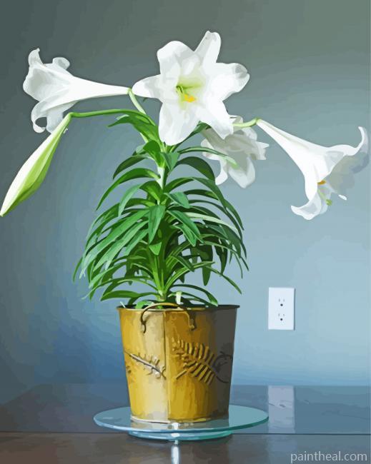 Aesthetic Easter Lilies Painting By Numbers Kits