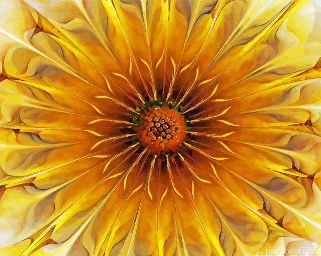 Golden Flower Painting By Numbers Kits
