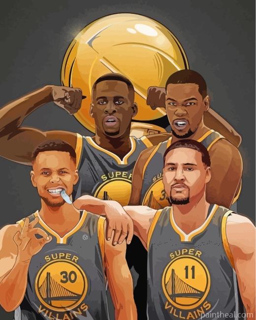 Golden State Warriors Players Painting By Numbers Kits