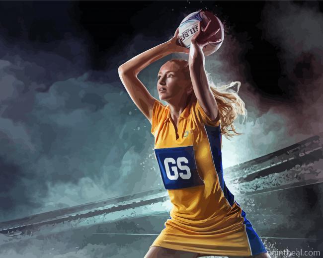 Netball Player Painting By Numbers Kits