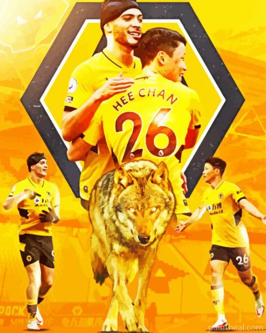 Wolverhampton Wanderers Players Poster Painting By Numbers Kits