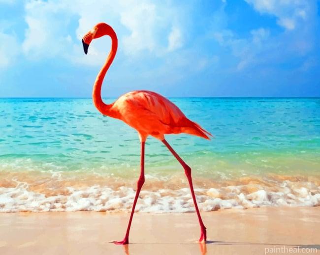 Walking Flamingo Painting By Numbers Kits