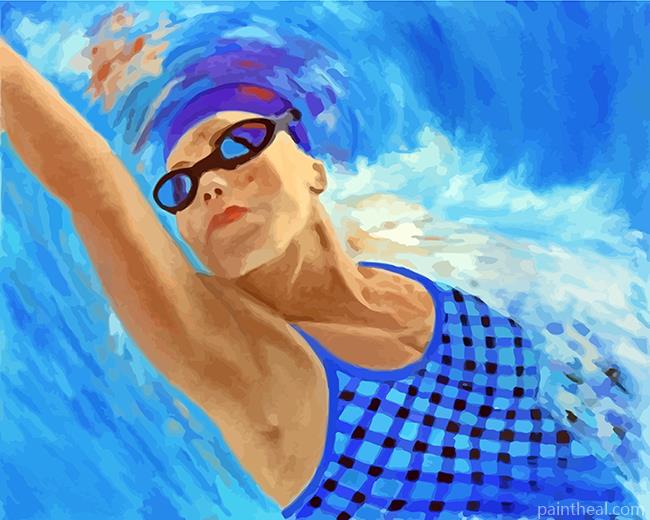 Swimmer Woman Painting By Numbers Kits