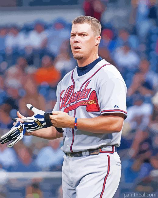 Chipper Jones In San Diego Painting By Numbers Kits