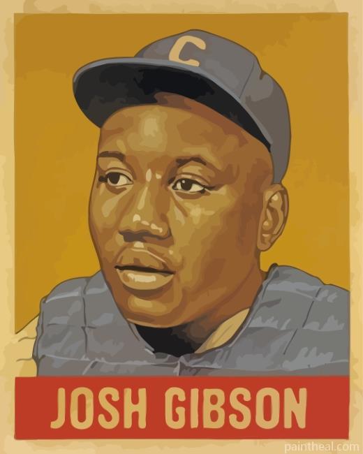 Josh Gibson Baseball Painting By Numbers Kits