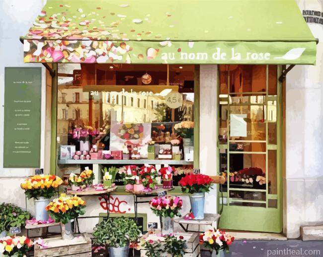 Paris Flower Shop Painting By Numbers Kits