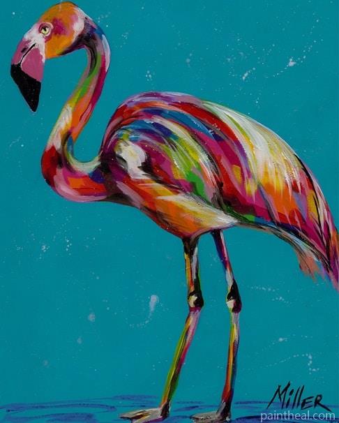 Colorful Flamingo Painting By Numbers Kits