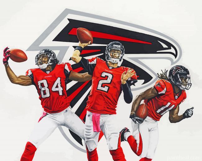 Atlanta Falcons American Football Players Painting By Numbers Kits