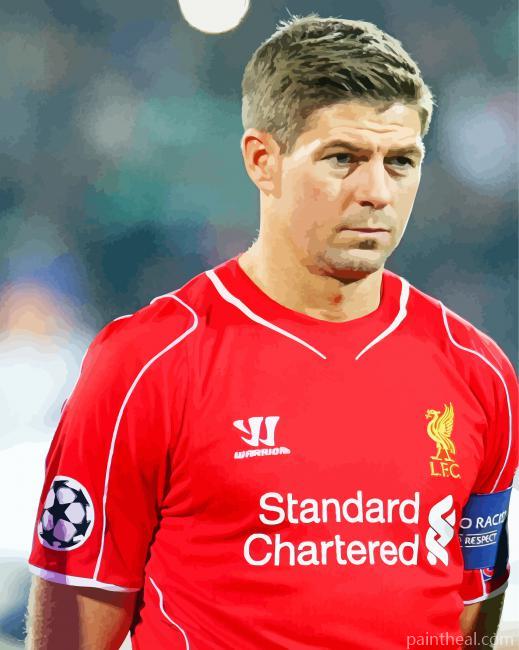Former Football Player Steven Gerrard Painting By Numbers Kits