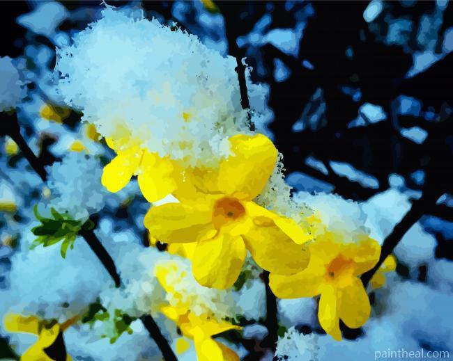 Snowy Winter Jasmine Painting By Numbers Kits