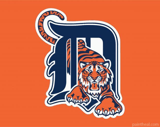 Detroit Tigers Logo Painting By Numbers Kits