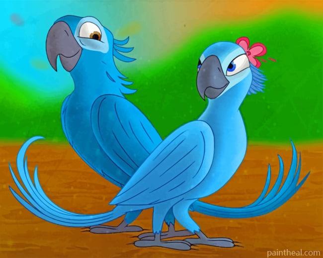 Rio Blue Birds Painting By Numbers Kits