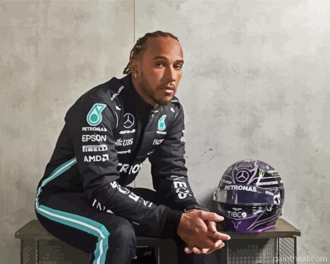 Lewis Hamilton Race Driver Painting By Numbers Kits