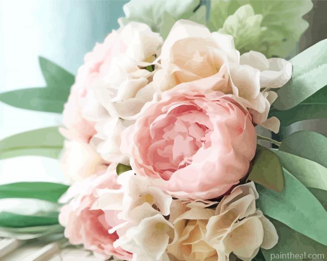 Blush Flowers Painting By Numbers Kits