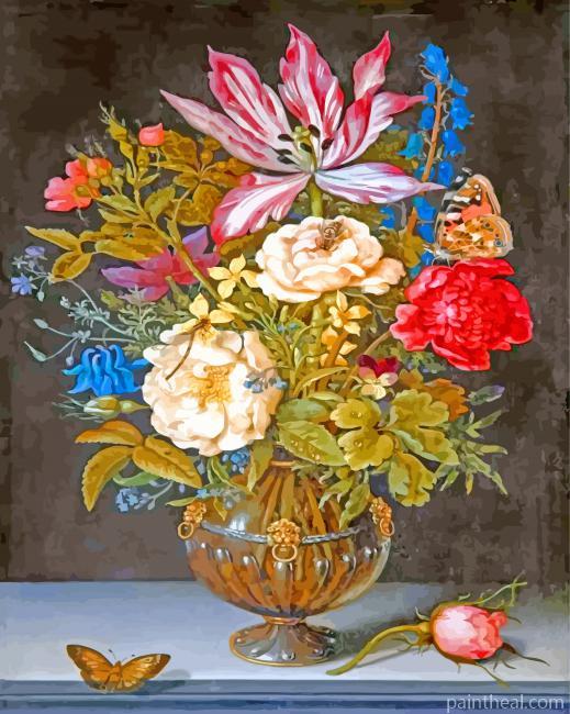 Still Life With Flowers Ambrosius Bosschaert Painting By Numbers Kits