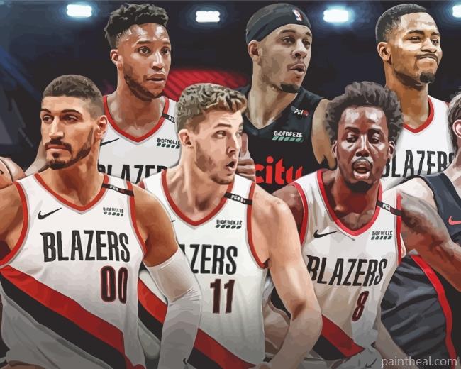 Blazers Basketball Players Painting By Numbers Kits