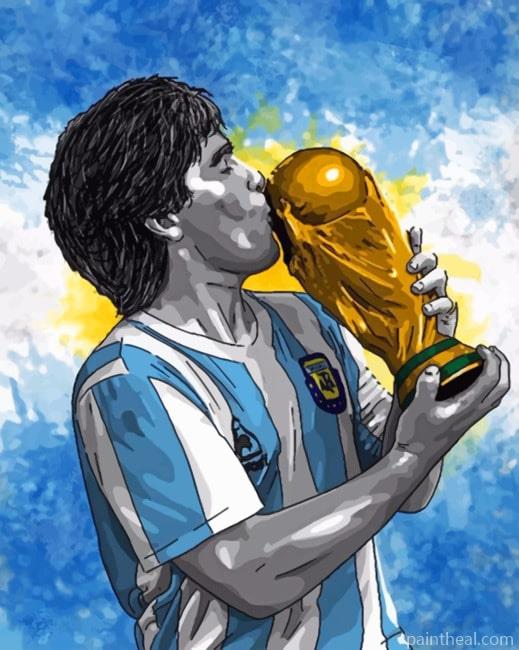 Maradona Argentina Painting By Numbers Kits