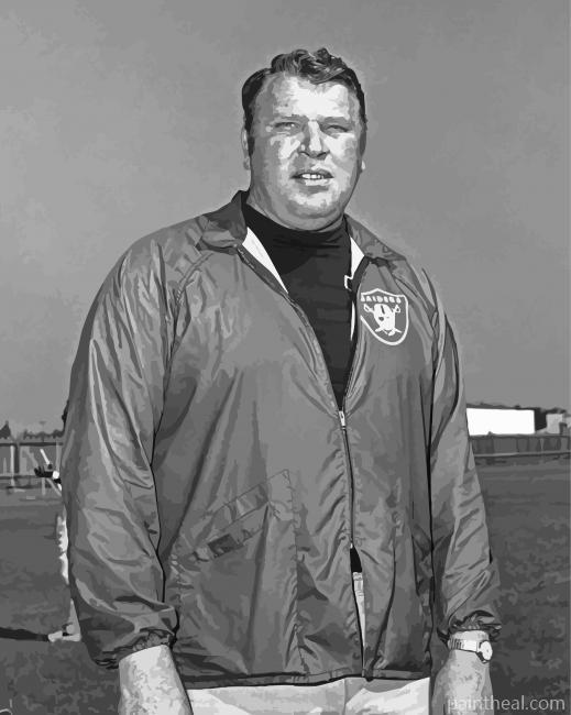 Black And White John Madden Painting By Numbers Kits
