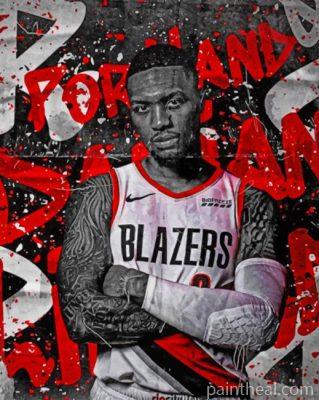 Lillard Damian Basketball Player Painting By Numbers Kits