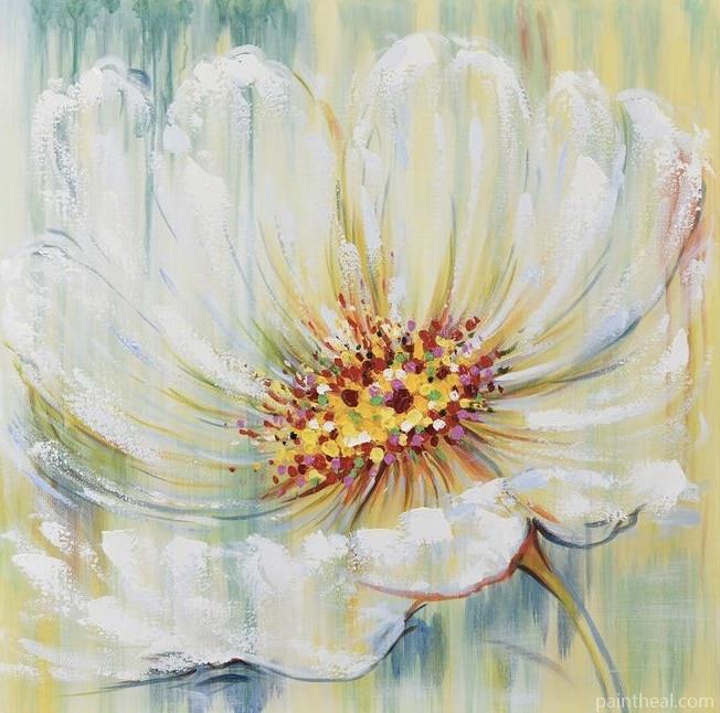 French White Rose Art Painting By Numbers Kits