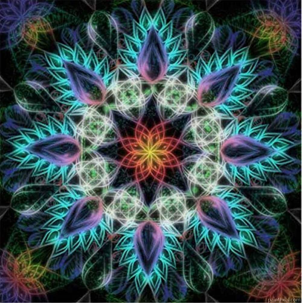 Mandala On Shape Of Flower Flowers Painting By Numbers Kits