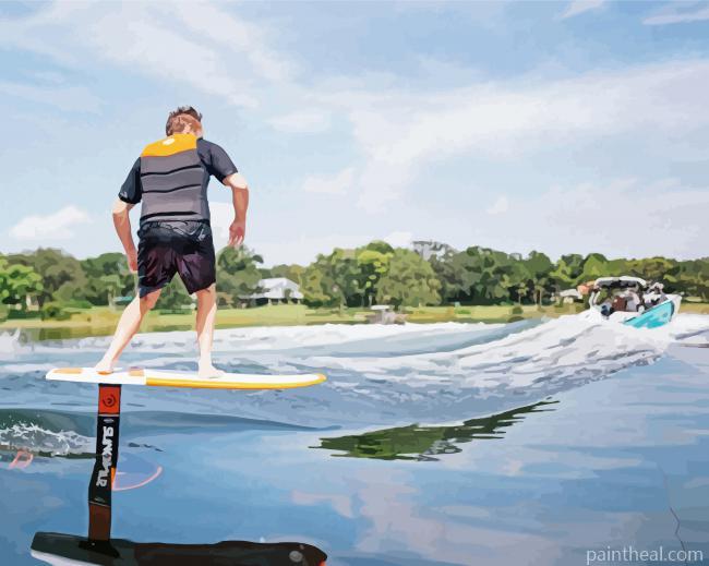 Water Ski Sport Painting By Numbers Kits
