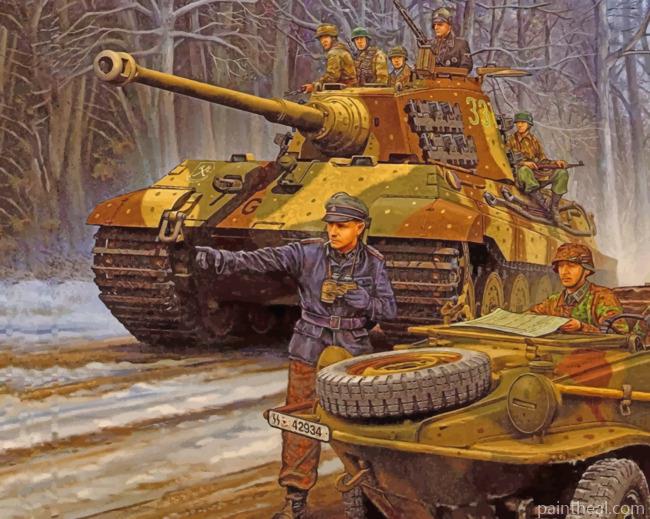 WW2 German Tiger Tank Painting By Numbers Kits