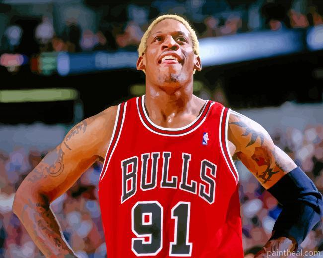 Dennis Rodman Chicago Bulls Painting By Numbers Kits