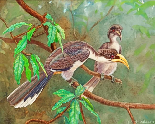 Birds On Tree Painting By Numbers Kits