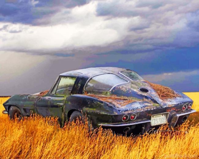 Abandoned Car NEW Painting By Numbers Kits