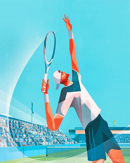 Tennis Player Painting By Numbers Kits