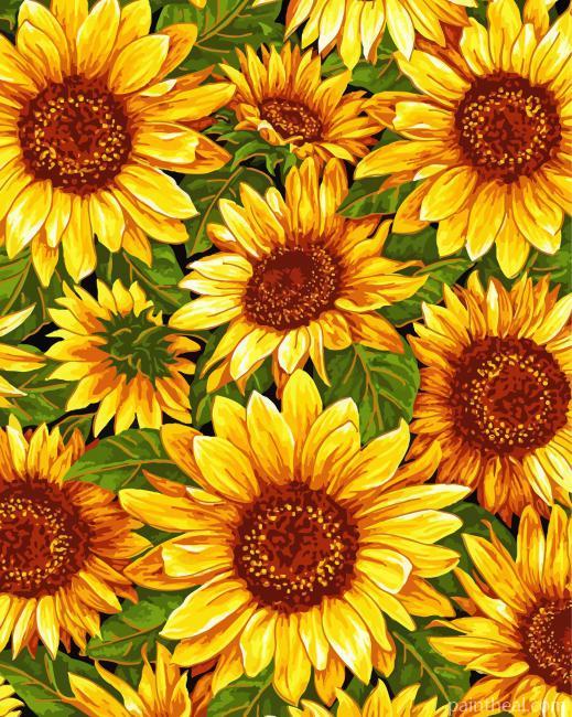 Sunflowers Metallic Painting By Numbers Kits