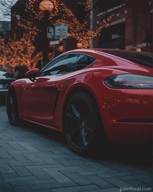 Exotic Red Car NEW Painting By Numbers Kits