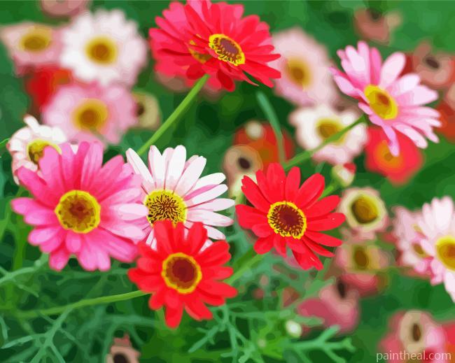 Aesthetic Summer Flowers Painting By Numbers Kits