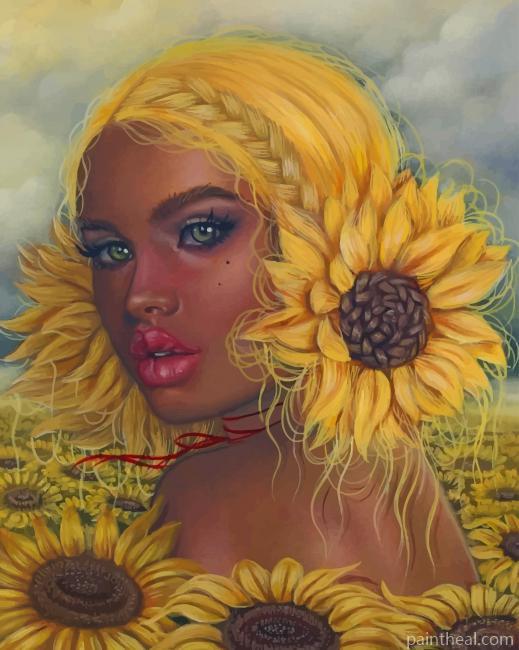 Sunflowers Girl NEW Painting By Numbers Kits
